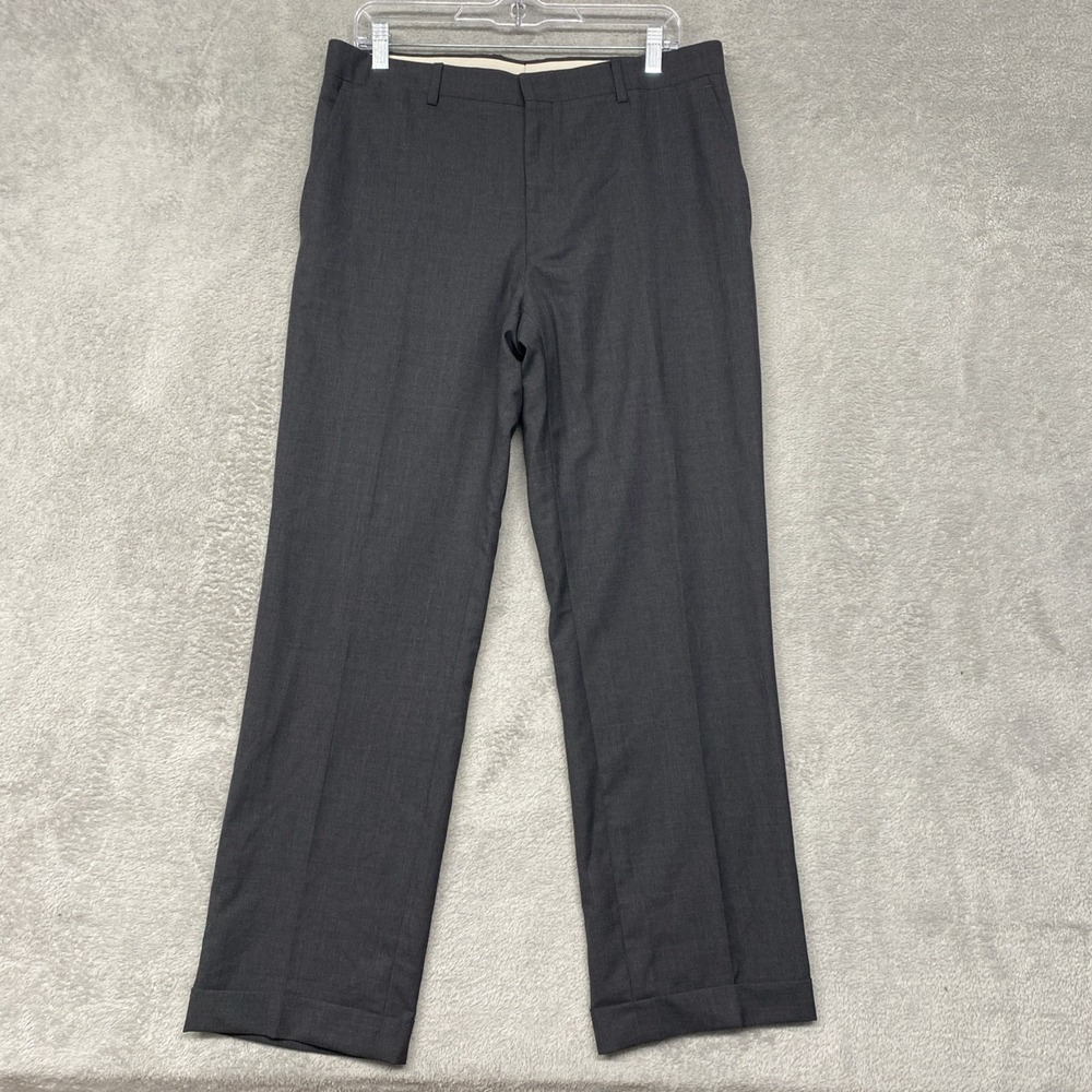 Polo Ralph Lauren Pants Mens 36x29 Gray Classic Fit Slacks Flat Front Cuffed
